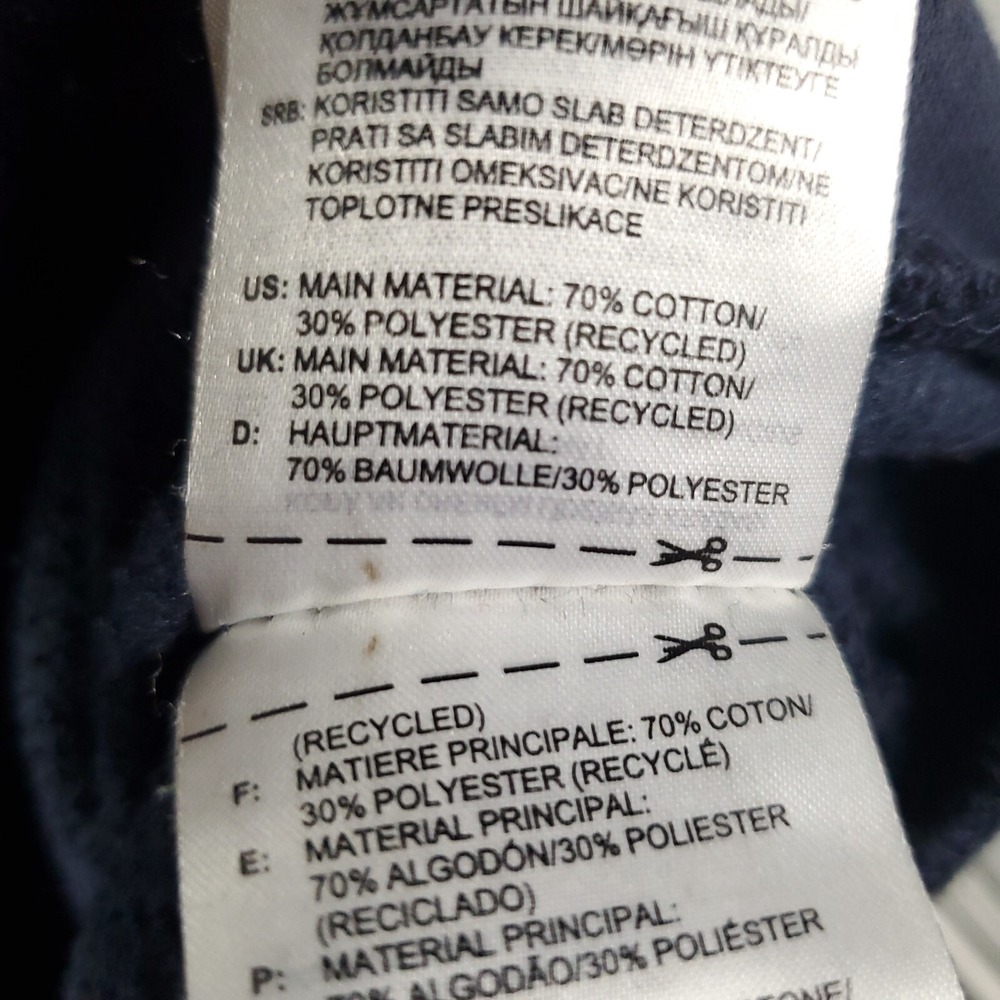 Adidas Sweater Mens Large Blue Casual Pullover Hoodie Sweatshirt * - Picture 8 of 9